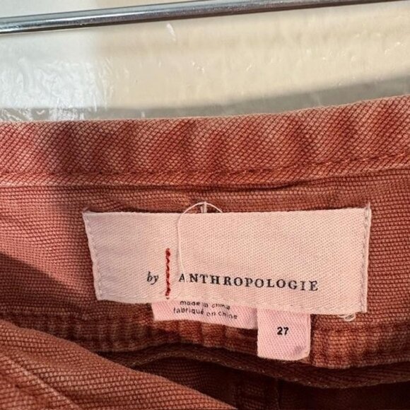 Anthropologie Pants Womens 27 Rust The Wanderer Studded Button Fly Utility - Picture 3 of 9